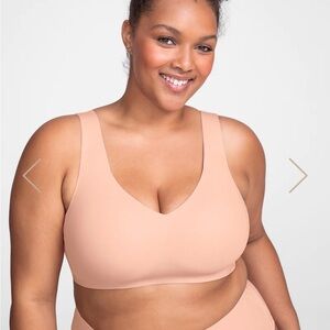 Honeylove V-neck bra 2x rose tan NWOT